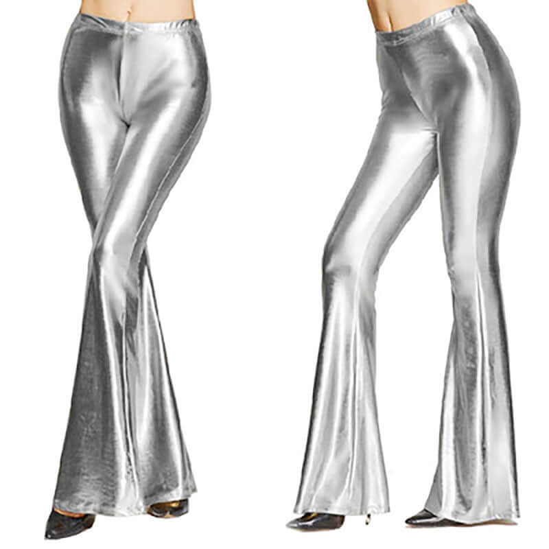 Metallic Glitter Bell Bottoms