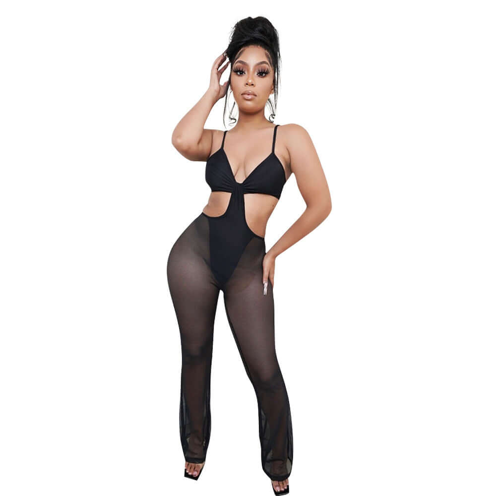 See-Through Bikini Top Bodysuit