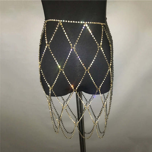 Rinestone Chain Skirt
