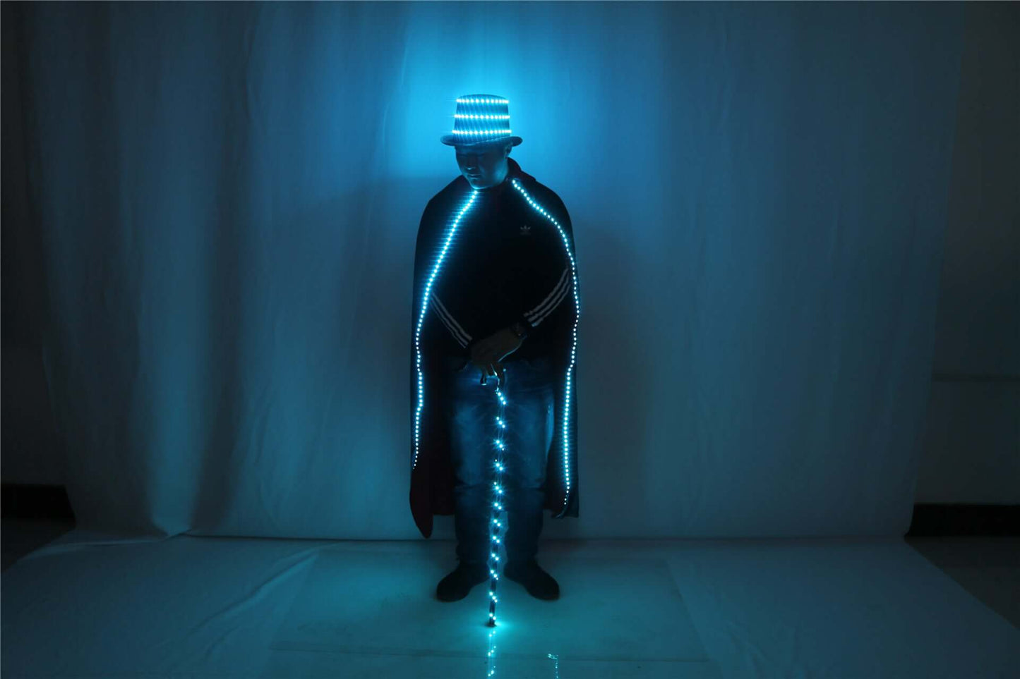 Led Hat Cloak and Cane