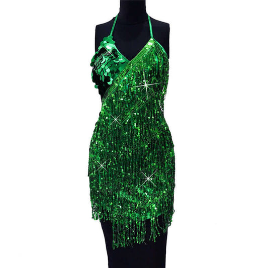 Show Sequin Fringed Dress