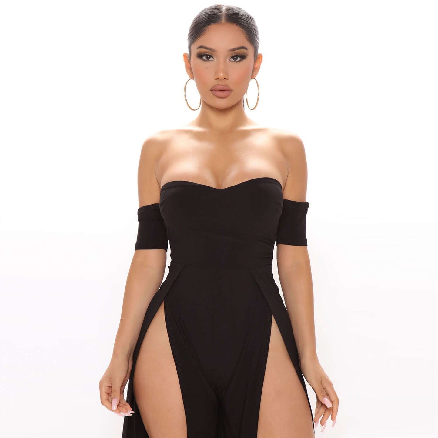 Mesh Print Bodysuit Dress