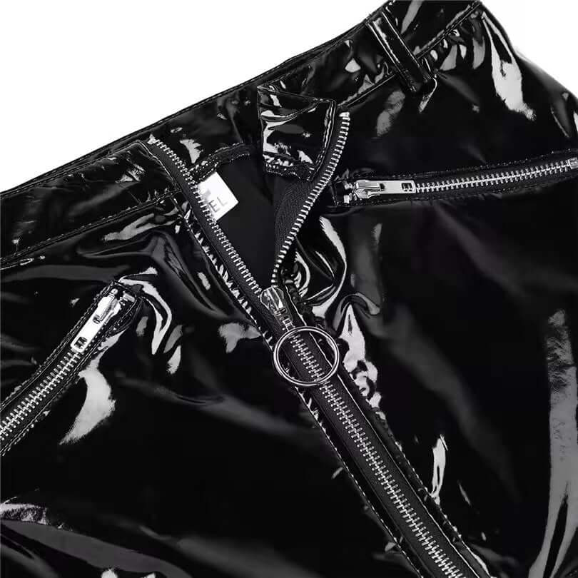 High-gloss Patent Leather Skirt