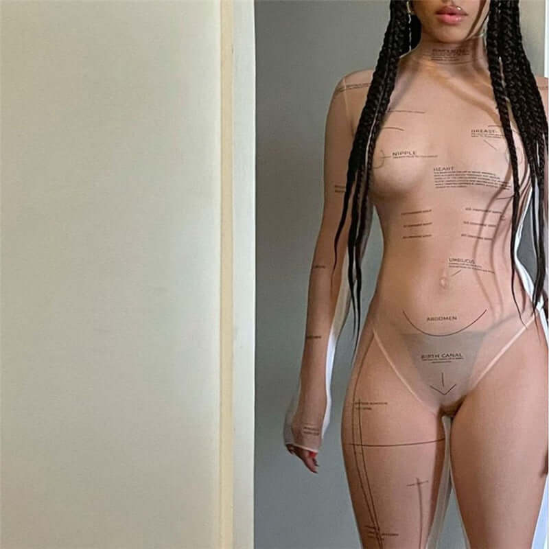 Doctors Patient Mesh Bodysuit Costume