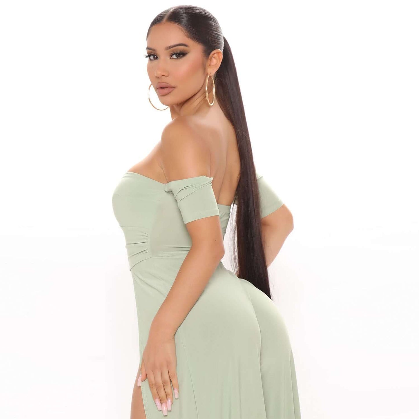 Mesh Print Bodysuit Dress