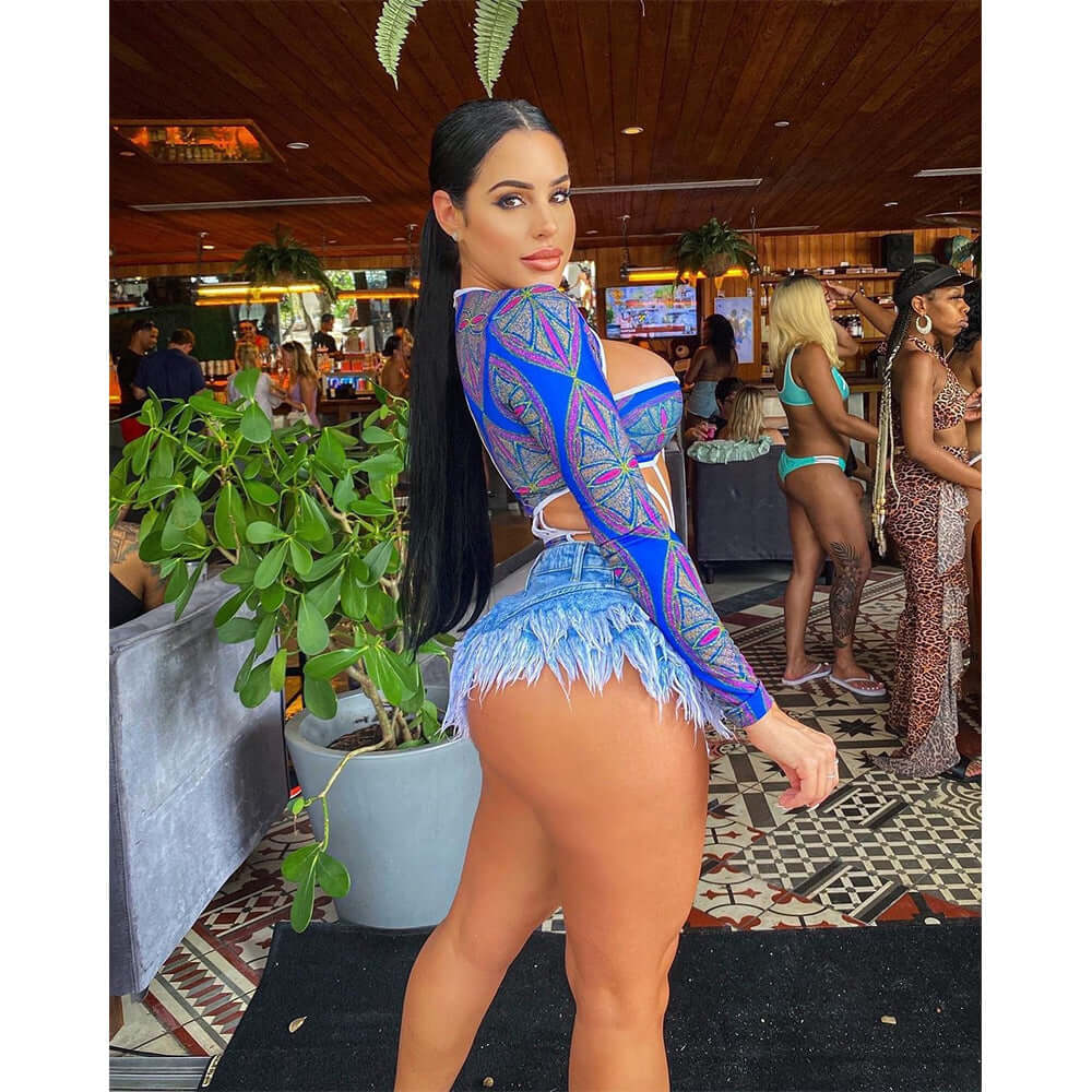 Hollow Patterned Bodysuit