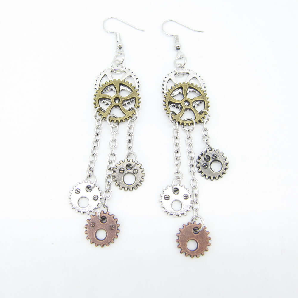 Retro Gear Earrings Steampunk