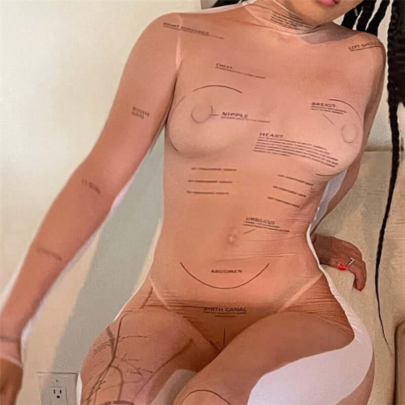 Doctors Patient Mesh Bodysuit Costume