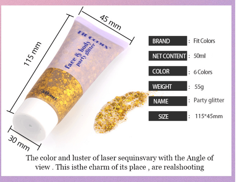 Glitter Gel Mermaid Scale Face Body Eye Shadow