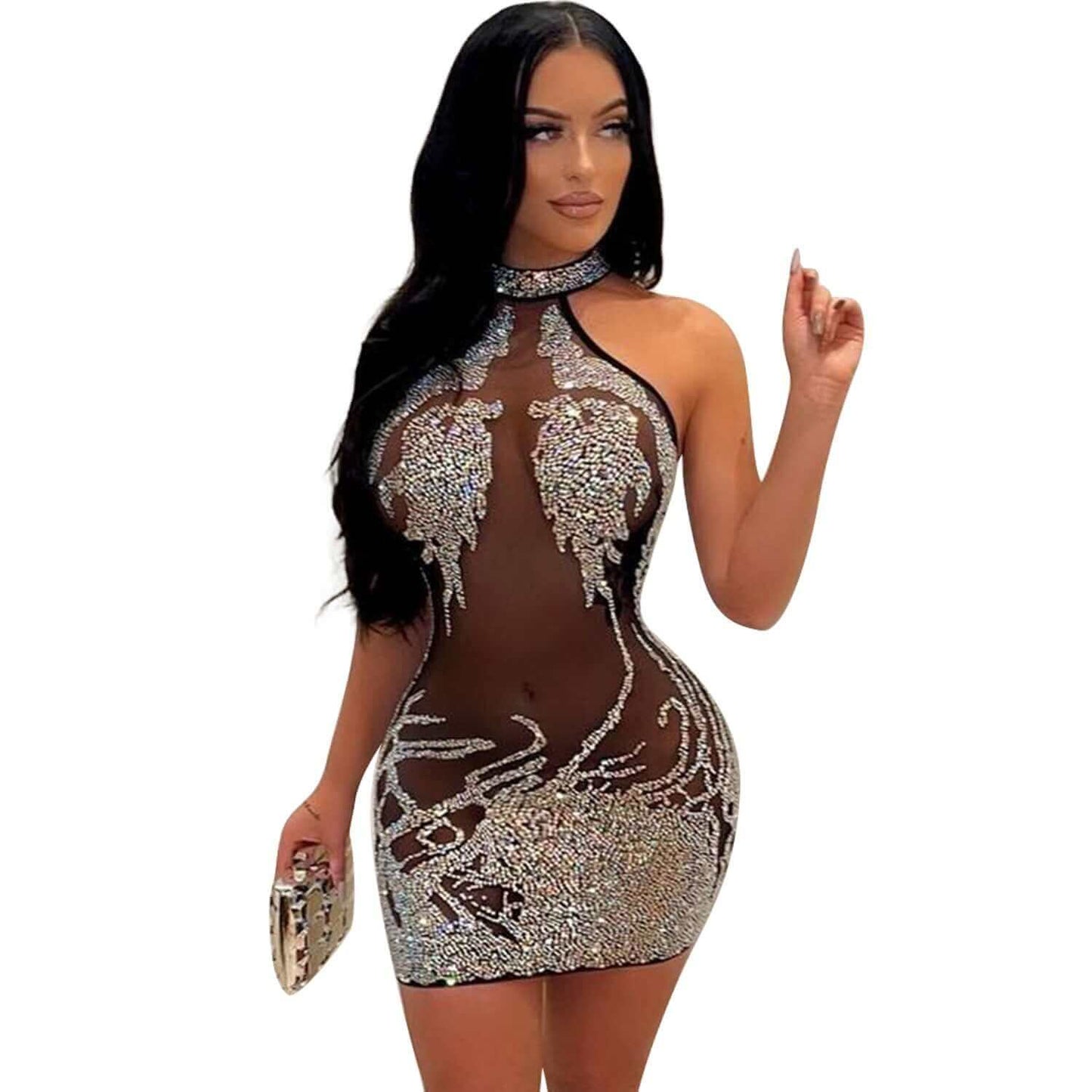 Flashy See-Through Dress