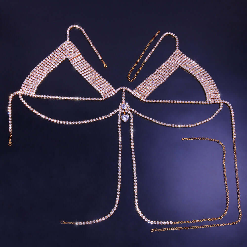 Rhinestone Chest Chain