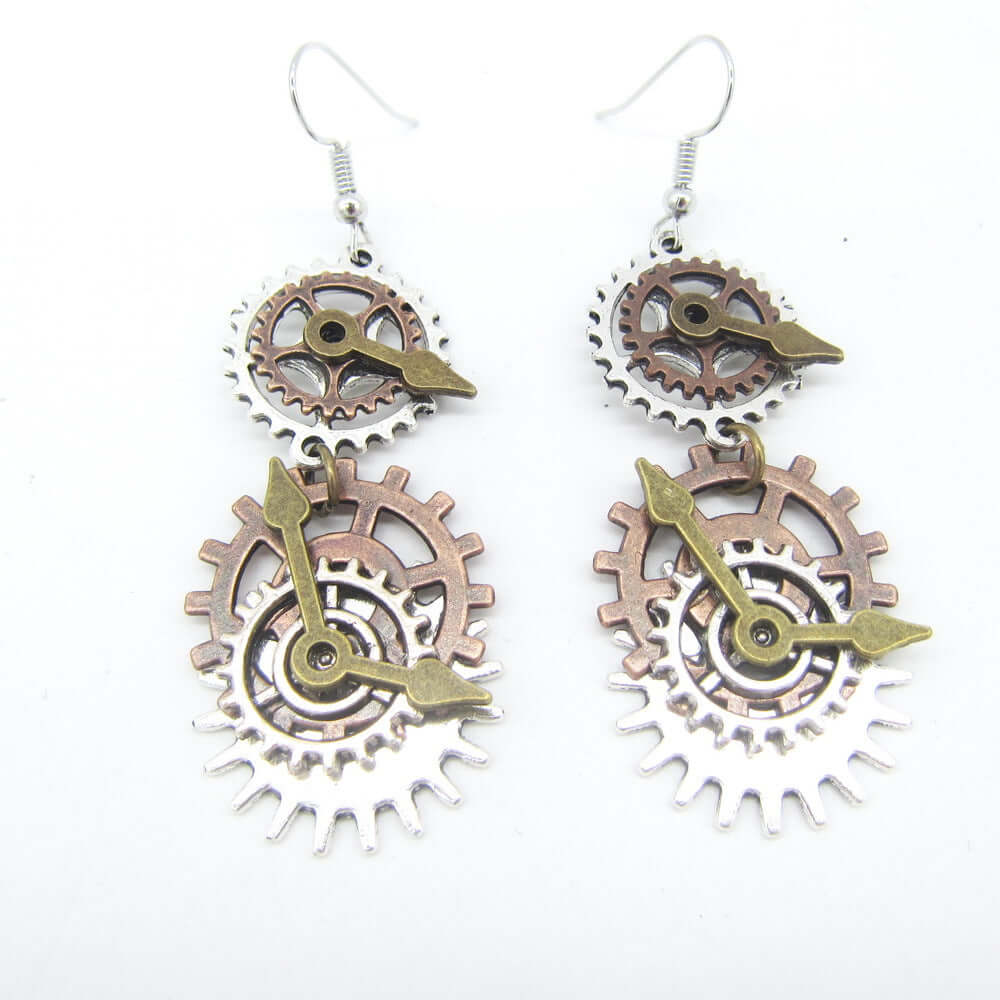Retro Gear Earrings Steampunk