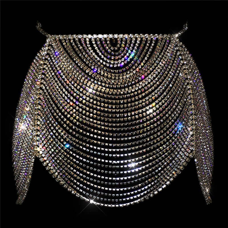Gold or Silver Rhinestone Body Chain (Set or Separate)