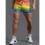 Sweat Workout Shorts Rainbow Trim