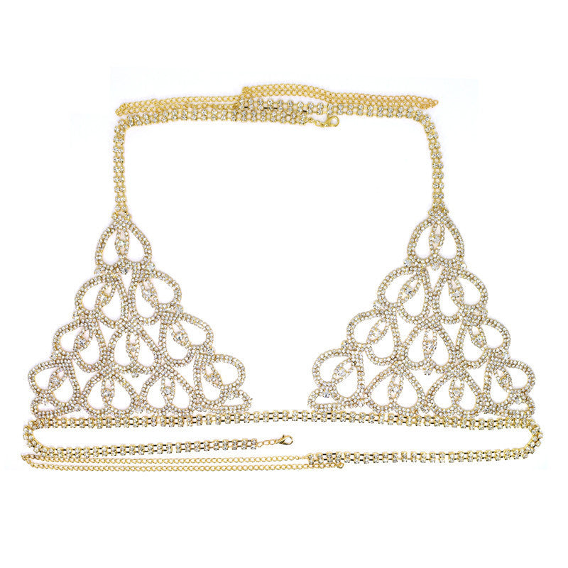 Only Love Rhinestone Luxury Lingerie Set - Body Chain