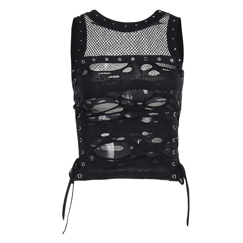 Punk Goth Mesh Top