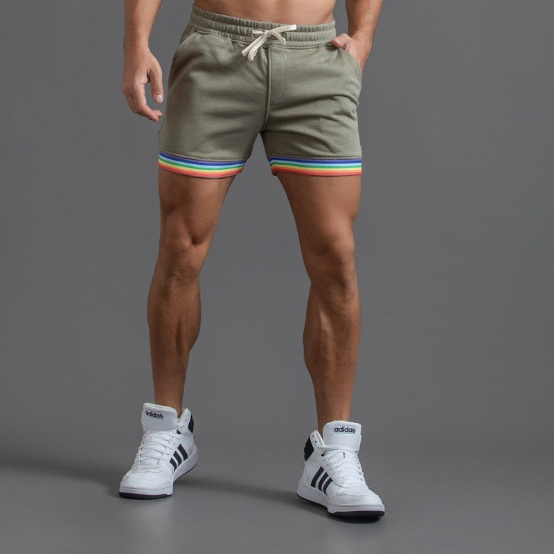 Sweat Workout Shorts Rainbow Trim