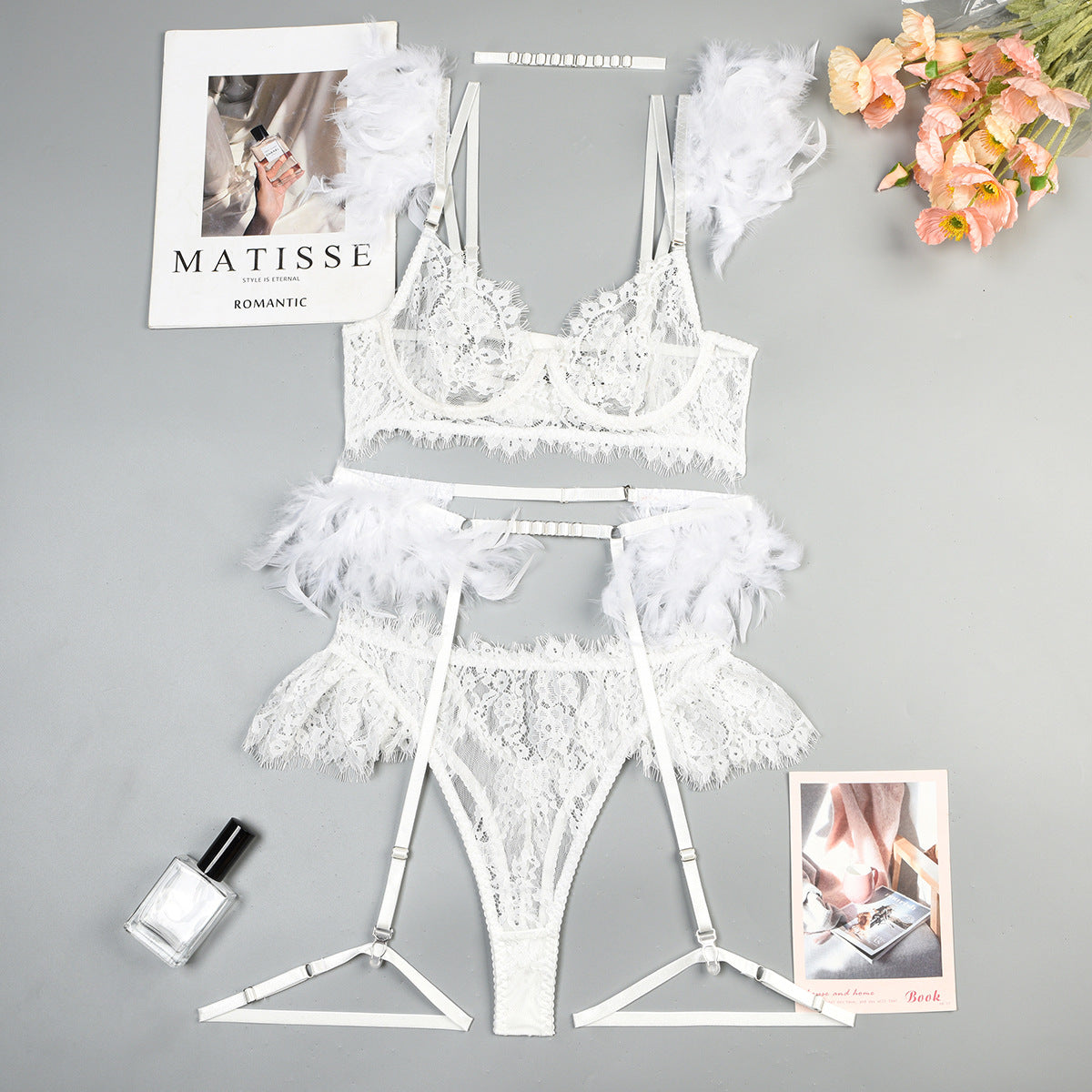 Flyaway Frayed Lace Set