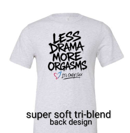 More Orgasms Unisex Tri-Blend Tee Shirt New Drop