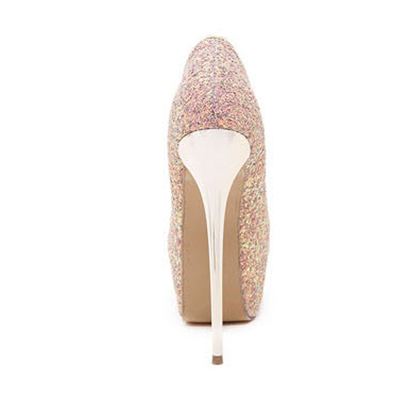 Sequined Stiletto High Heels