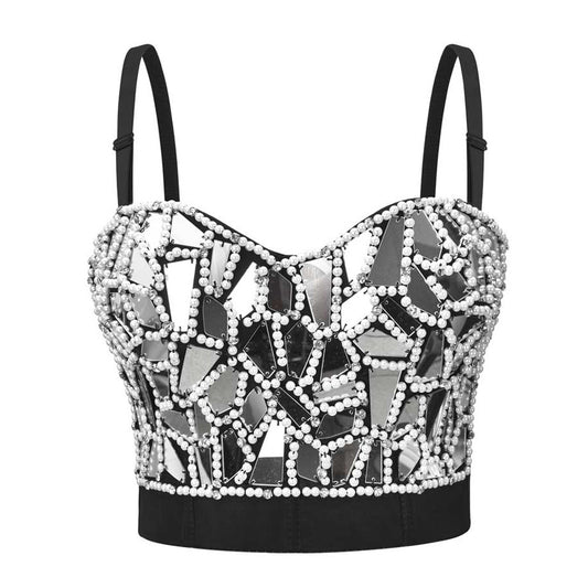 Metalglass Crop Top