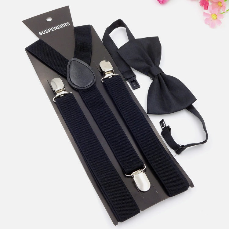 Adjustable Bow Tie Suspenders Set