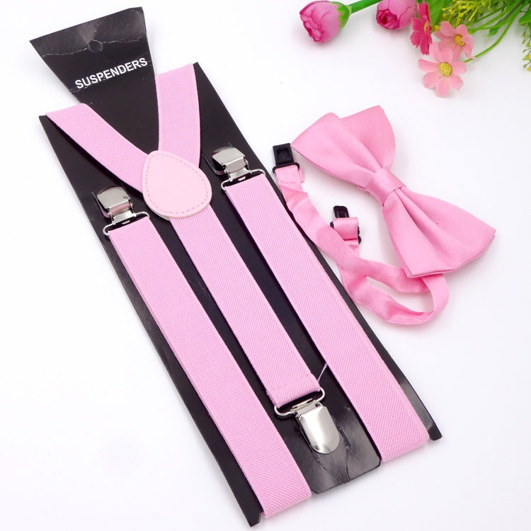 Adjustable Bow Tie Suspenders Set