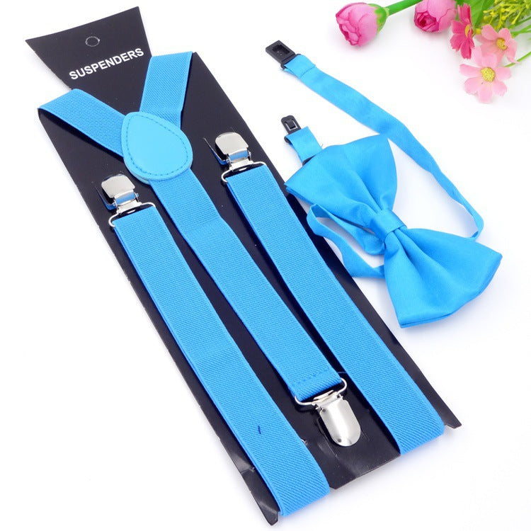 Adjustable Bow Tie Suspenders Set