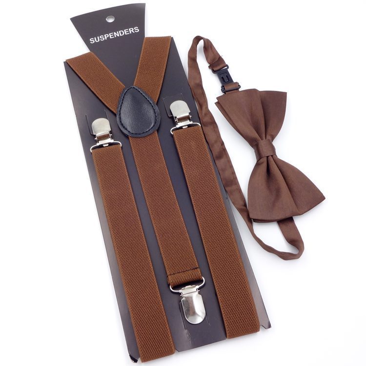 Adjustable Bow Tie Suspenders Set