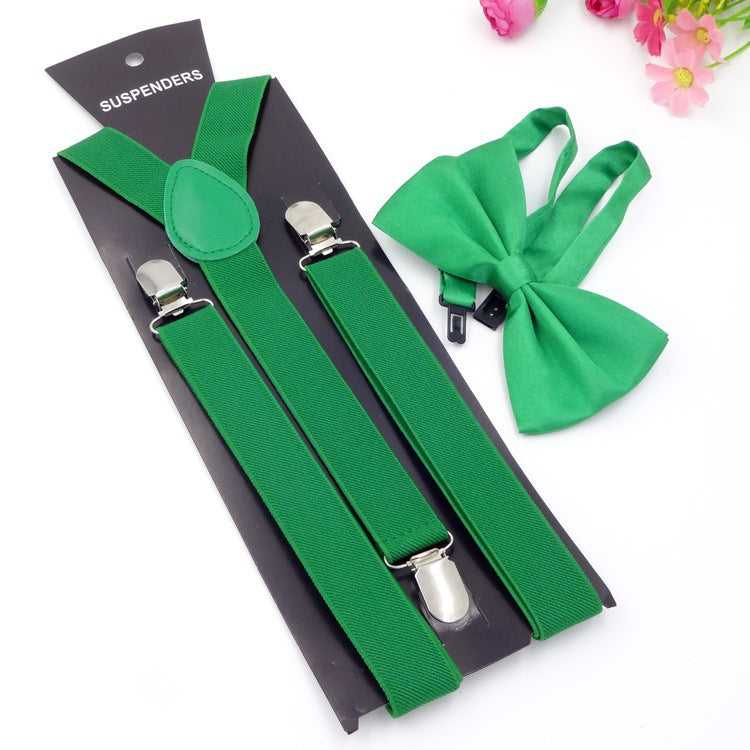 Adjustable Bow Tie Suspenders Set