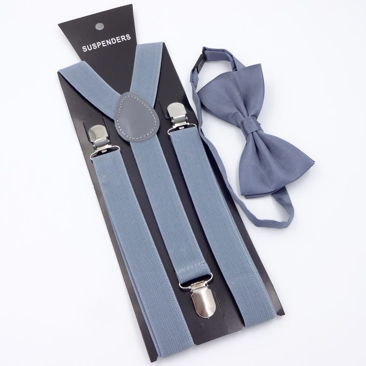 Adjustable Bow Tie Suspenders Set