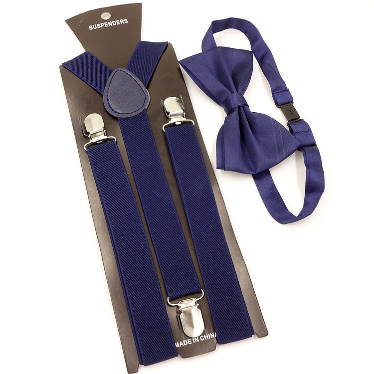 Adjustable Bow Tie Suspenders Set