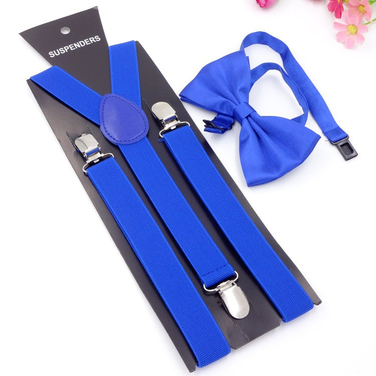 Adjustable Bow Tie Suspenders Set