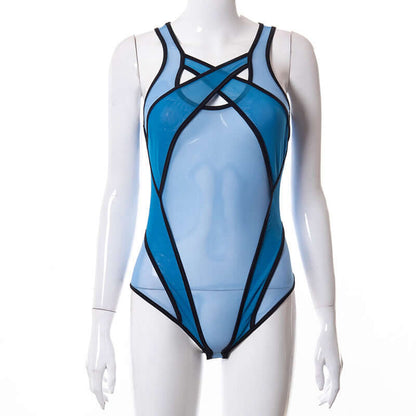Rave Ready Cross Bust Bodysuit