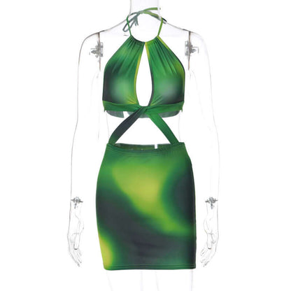 Open Bust Cross Section Dress