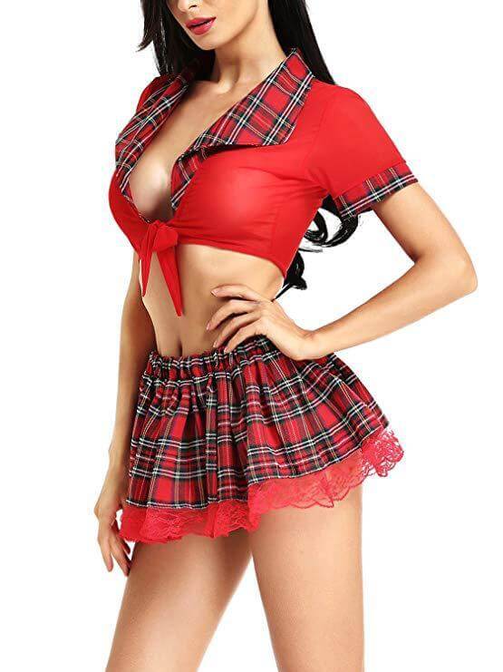Mesh Top Lace Bottom Bad Teacher Costume