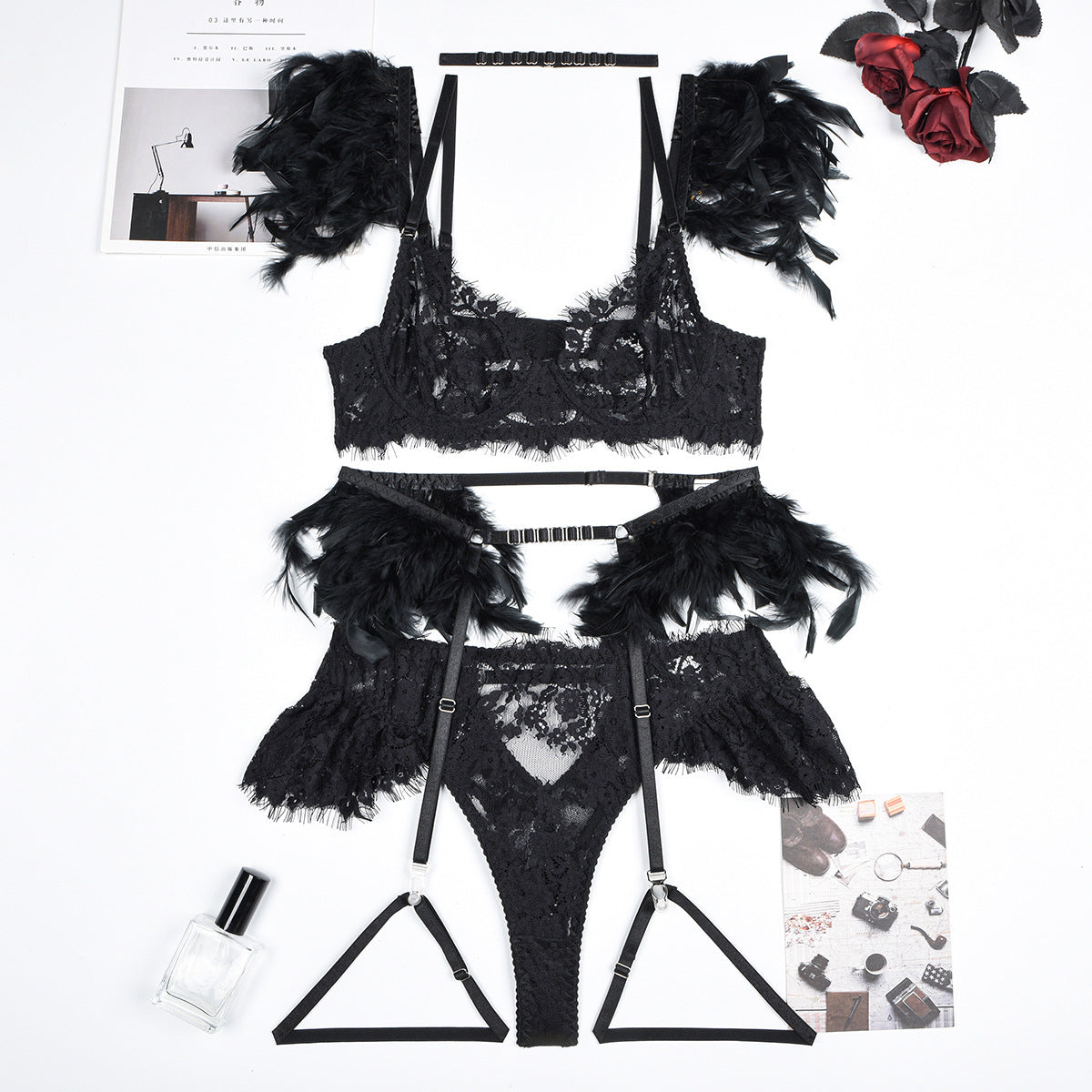 Flyaway Frayed Lace Set