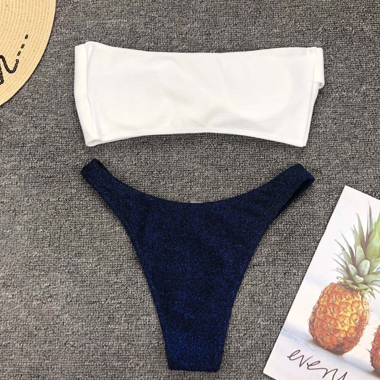 Overlap Strapless Cheeky Bikini