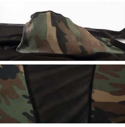 Men's Camo See Through Jumpsuit