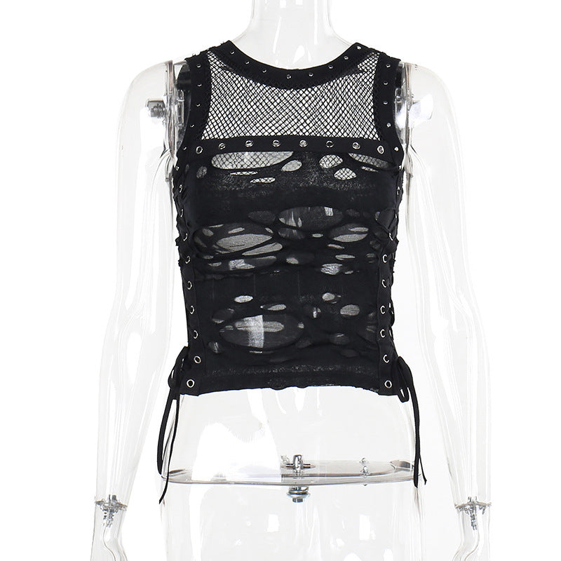 Punk Goth Mesh Top