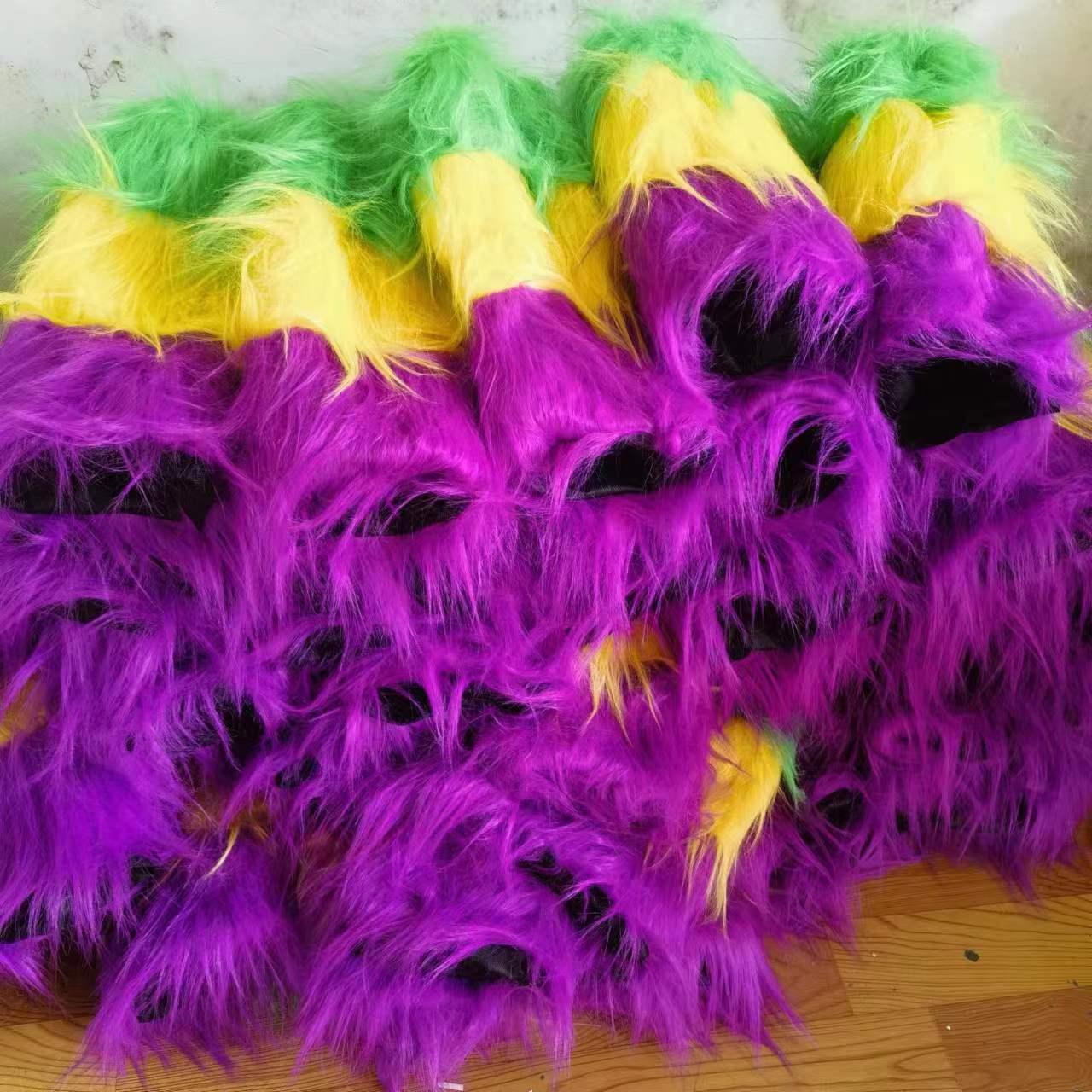 Mardi Gras Fuzzy Calf Covers