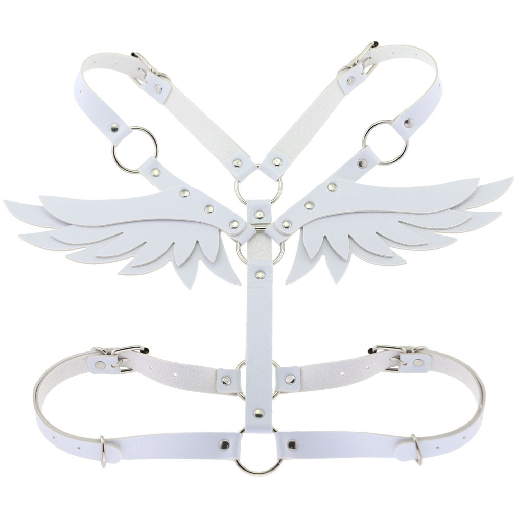 Winged Leather Harness Set