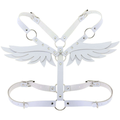 Winged Leather Harness Set