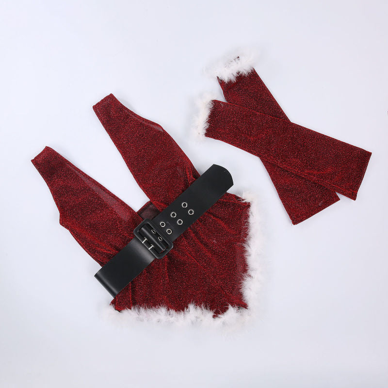 Deep V Ms. Claus Set