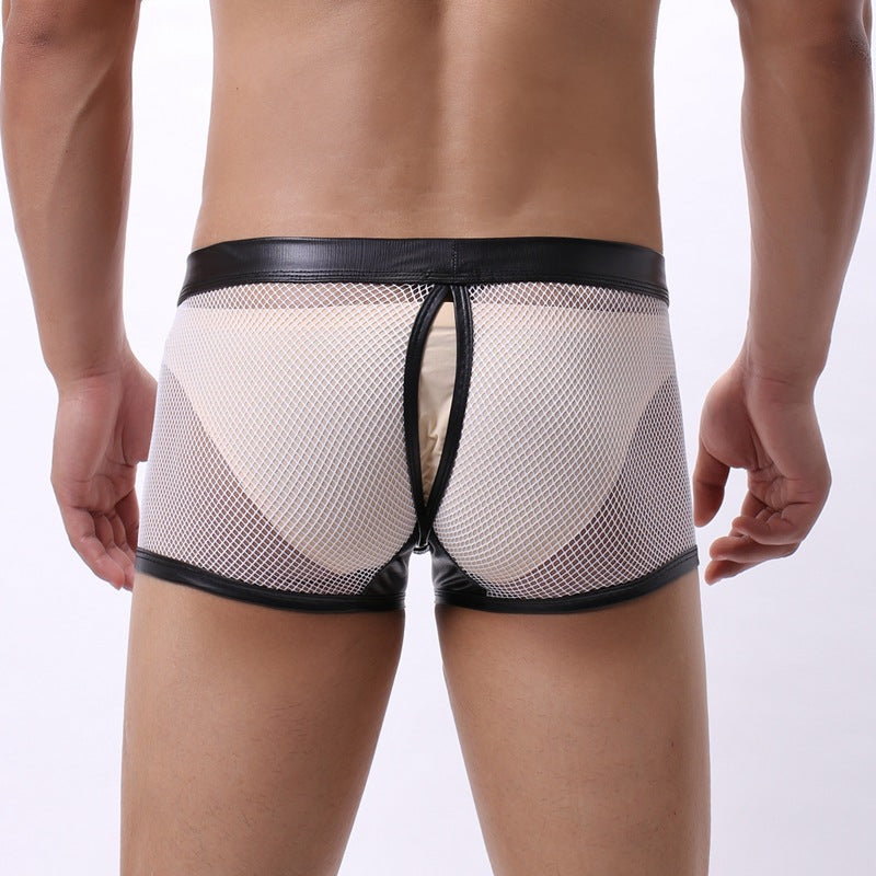 Drop Button Mesh Boxer Brief