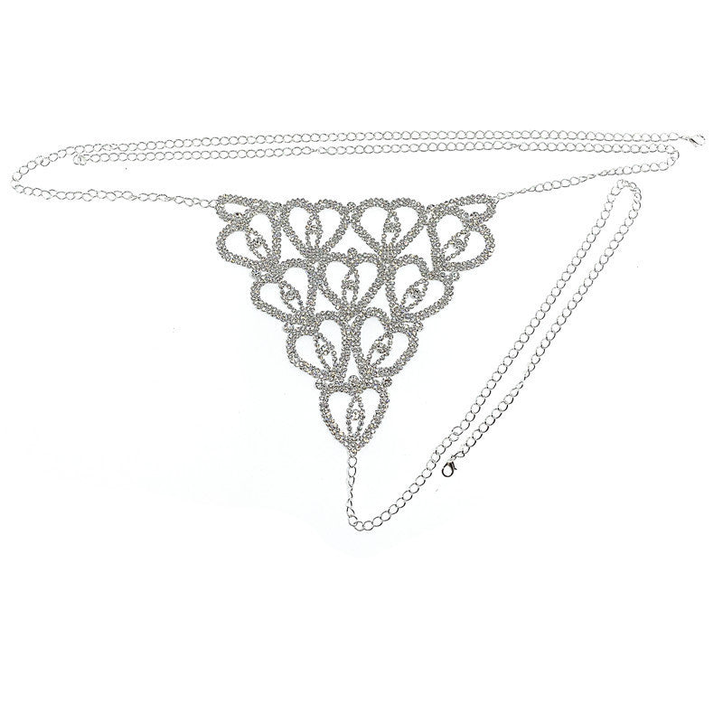Only Love Rhinestone Luxury Lingerie Set - Body Chain