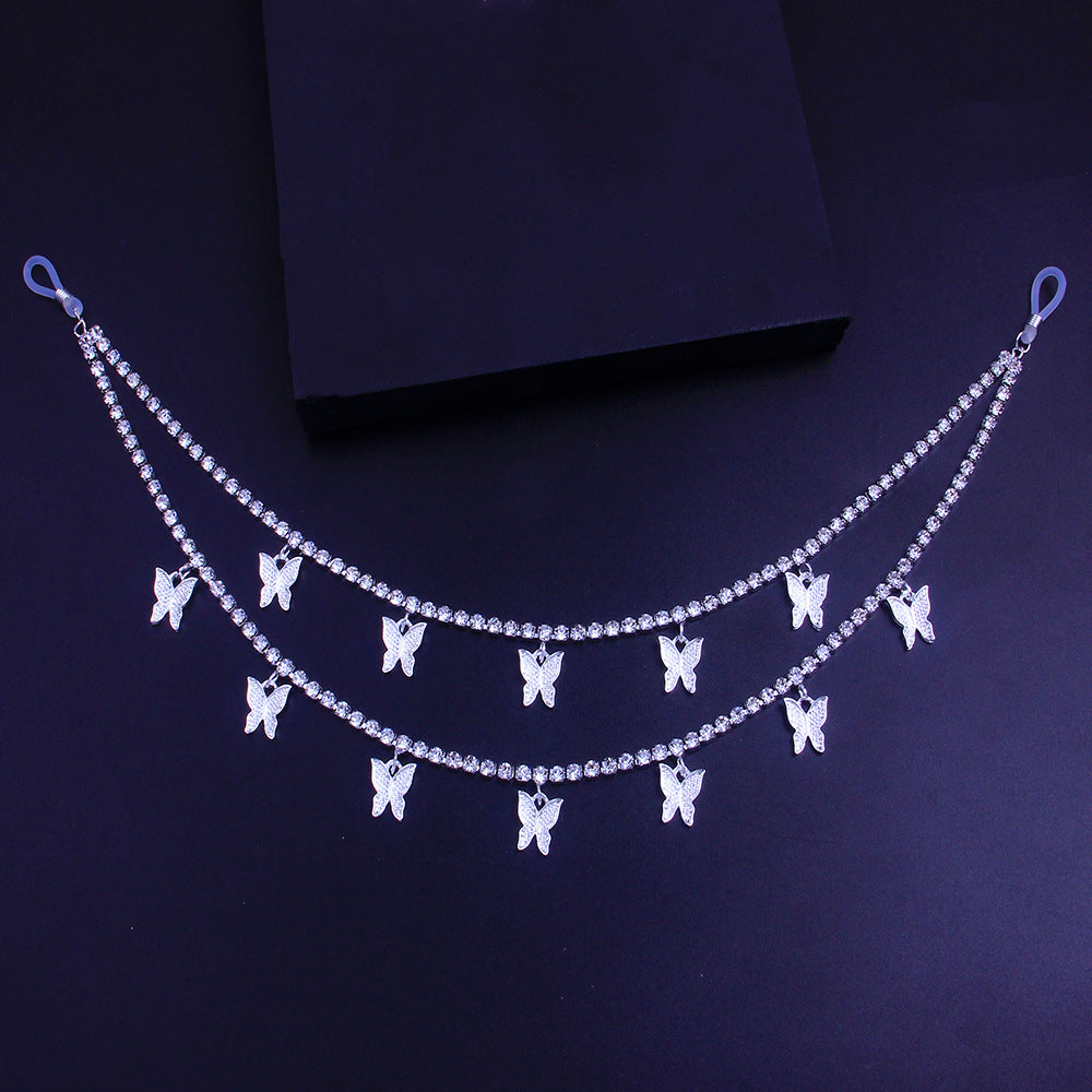 Rhinestone Nipple Body Chain