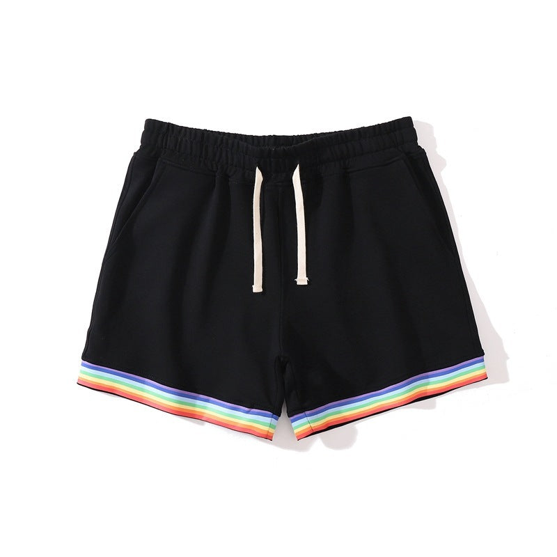 Sweat Workout Shorts Rainbow Trim