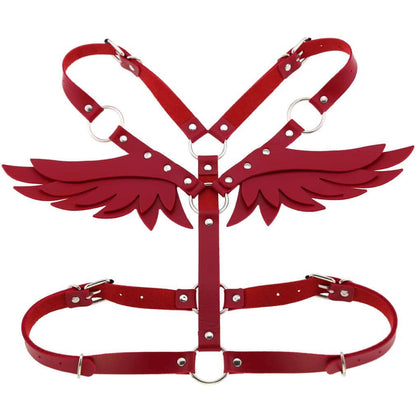 Winged Leather Harness Set