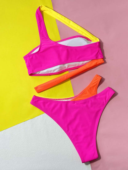 Retrowave High Waist Thong Bikini